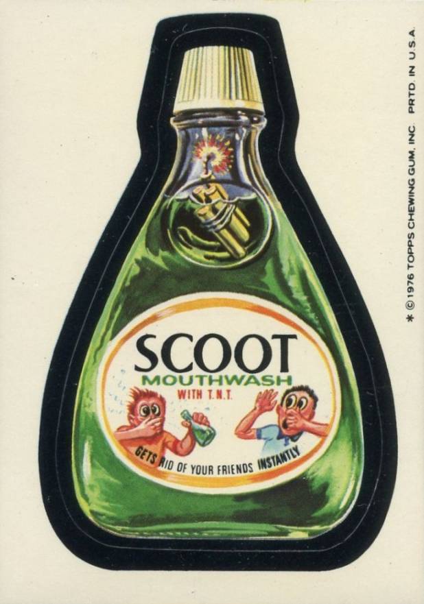 1977 Topps Wacky Packs 16th Series Scoot Mouthwash # Non-Sports Card