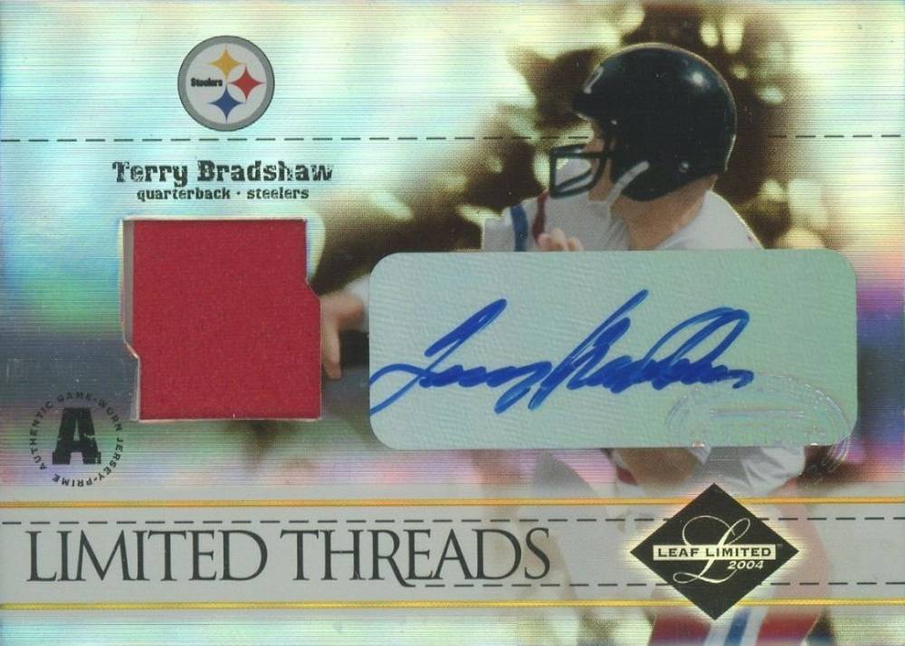 2004 Leaf Limited Limited Threads Terry Bradshaw #LT-94 Football Card