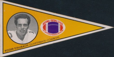 1979 NFLPA Pennant Stickers Roger Staubach #43y Football Card