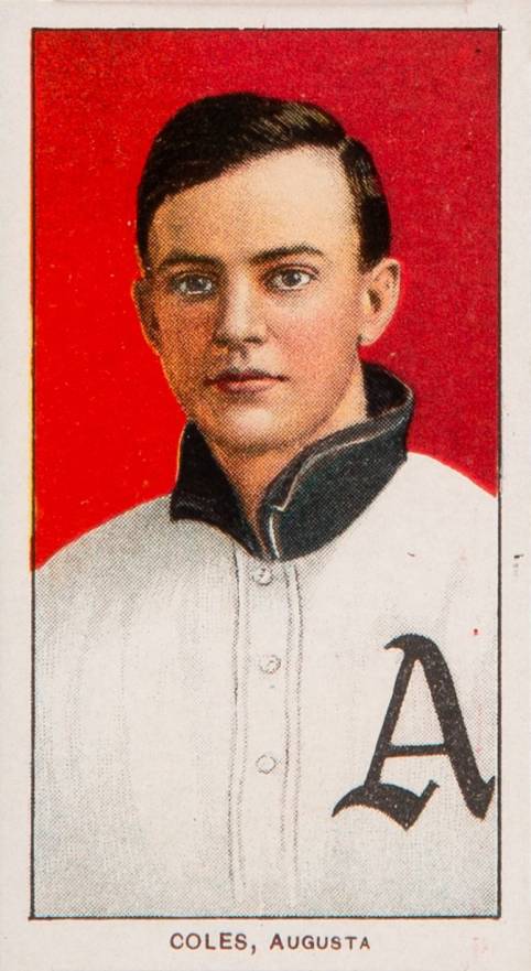 1909 White Borders Piedmont 350  Coles, Augusta #100 Baseball Card
