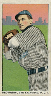 1911 Obak Red Back Browning, San Francisco, P.C.L. # Baseball Card