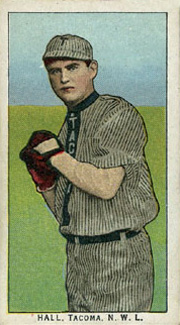1911 Obak Red Back Hall, Tacoma. N.W.L. # Baseball Card