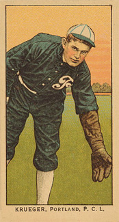 1911 Obak Red Back Krueger, Portland, P.C.L. # Baseball Card