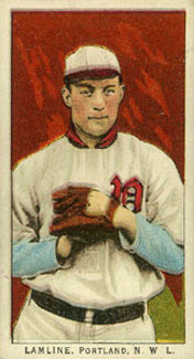 1911 Obak Red Back Lamline, Portland, P.C.L. # Baseball Card