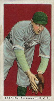 1911 Obak Red Back Lerchen, Sacramento. P.C.L. # Baseball Card
