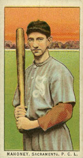 1911 Obak Red Back Mahoney, Sacramento. P.C.L. # Baseball Card