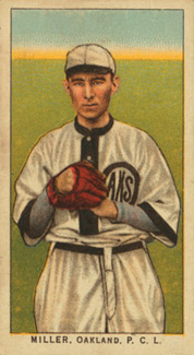 1911 Obak Red Back Miller, Oakland. P.C.L. # Baseball Card