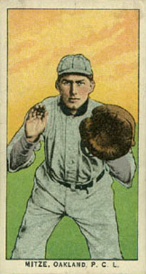 1911 Obak Red Back Mitze, Oakland. P.C.L. # Baseball Card