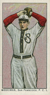1911 Obak Red Back Moskiman, San Francisco, P.C.L. # Baseball Card