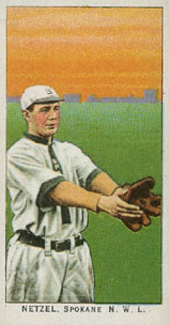 1911 Obak Red Back Netzel, Spokane. N.W.L. # Baseball Card