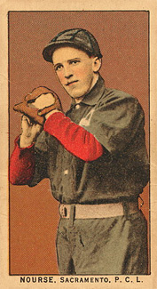 1911 Obak Red Back Nourse, Sacramento. P.C.L. # Baseball Card