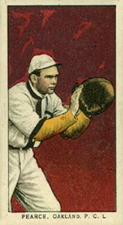 1911 Obak Red Back Pearce, Oakland. P.C.L. # Baseball Card