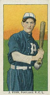 1911 Obak Red Back J. Ryan, Portland, P.C.L. # Baseball Card