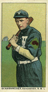 1911 Obak Red Back Scharnweber, Vancouver, N.W.L. # Baseball Card