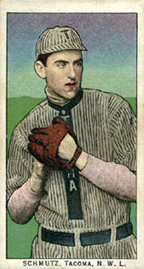 1911 Obak Red Back Schmutz, Tacoma. N.W.L. # Baseball Card