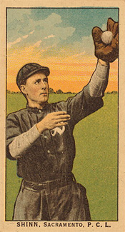 1911 Obak Red Back Shinn, Sacramento. P.C.L. # Baseball Card