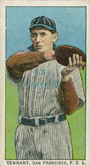 1911 Obak Red Back Tennant, San Francisco, P.C.L. # Baseball Card
