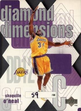 1997 Upper Deck Diamond Dimensions Shaquille O'Neal #DD12 Basketball Card