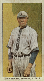 1911 Obak Red Back Zimmerman, Spokane, N.W.L. # Baseball Card