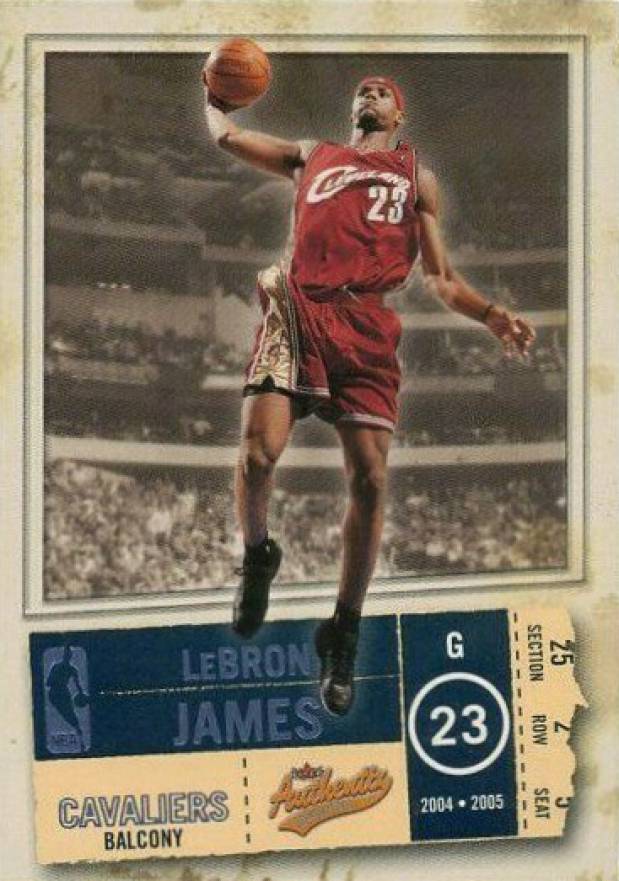 2004 Fleer Authentix LeBron James #49 Basketball Card