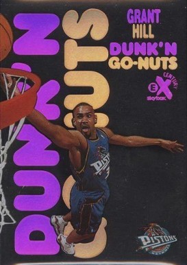 1998 Skybox E-X Century Dunk 'N Go Nuts Grant Hill #2DG Basketball Card