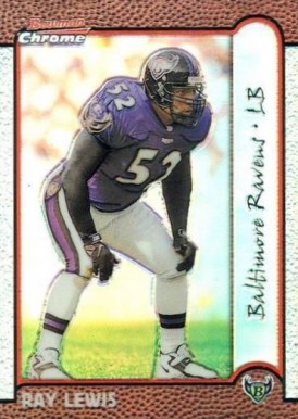 1999 Bowman Chrome Ray Lewis #27 Football Card