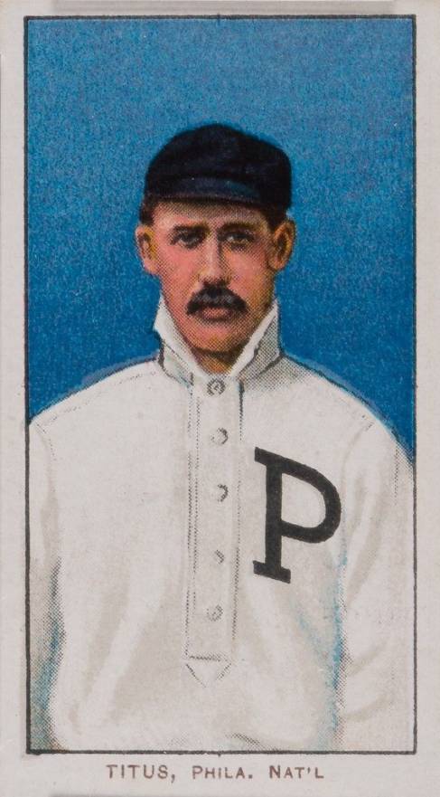 1909 White Borders Piedmont 350  Titus, Phila. Nat'L #489 Baseball Card