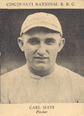 1924 Diaz Cigarettes Carl Mays #8 Baseball Card