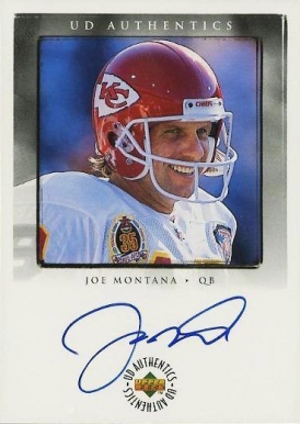 1999 Upper Deck Authentics Joe Montana #JM Football Card