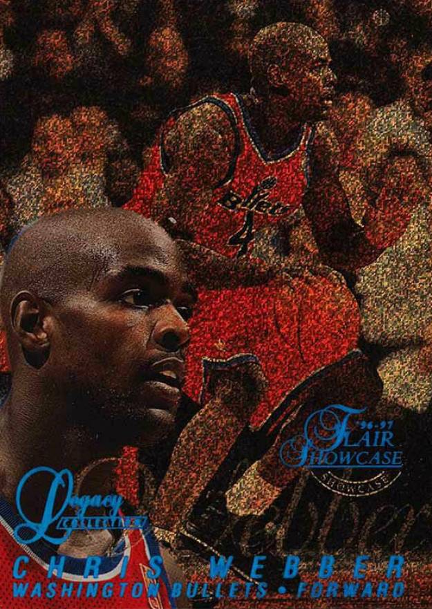 1996 Flair Showcase Legacy Collection Chris Webber #25 Basketball Card