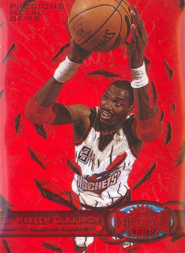1997 Metal Universe Precious Metal Gems Hakeem Olajuwon #59 Basketball Card