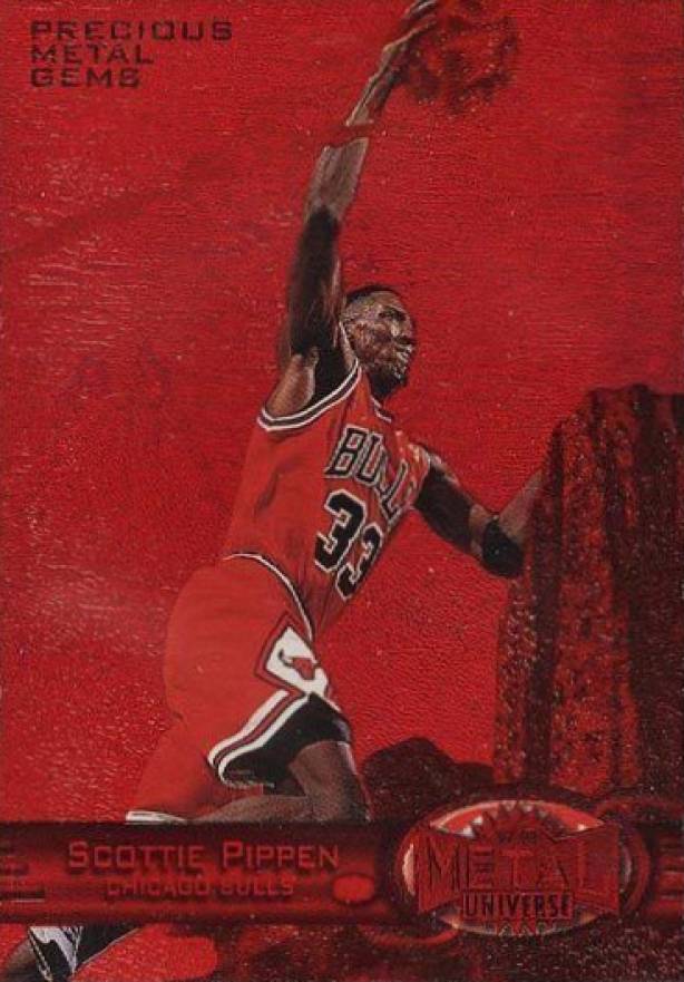 1997 Metal Universe Precious Metal Gems Scottie Pippen #83 Basketball Card