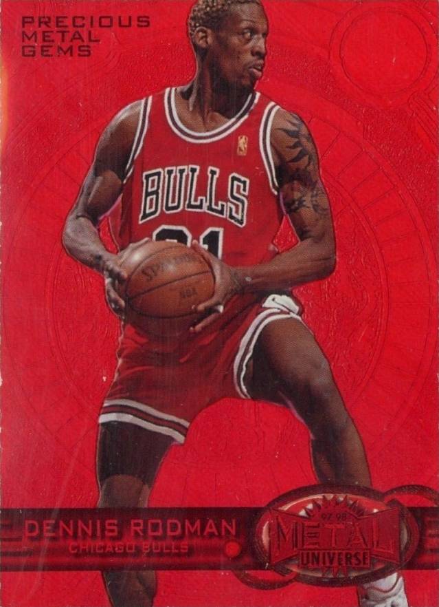 1997 Metal Universe Precious Metal Gems Dennis Rodman #107 Basketball Card