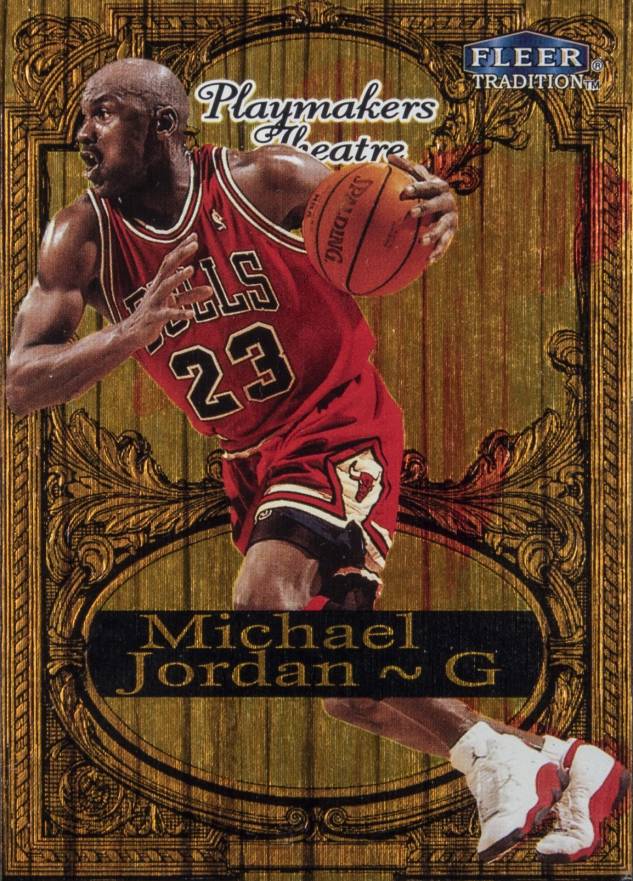 1998 Fleer Tradition Playmaker Theater Michael Jordan #9 Basketball Card