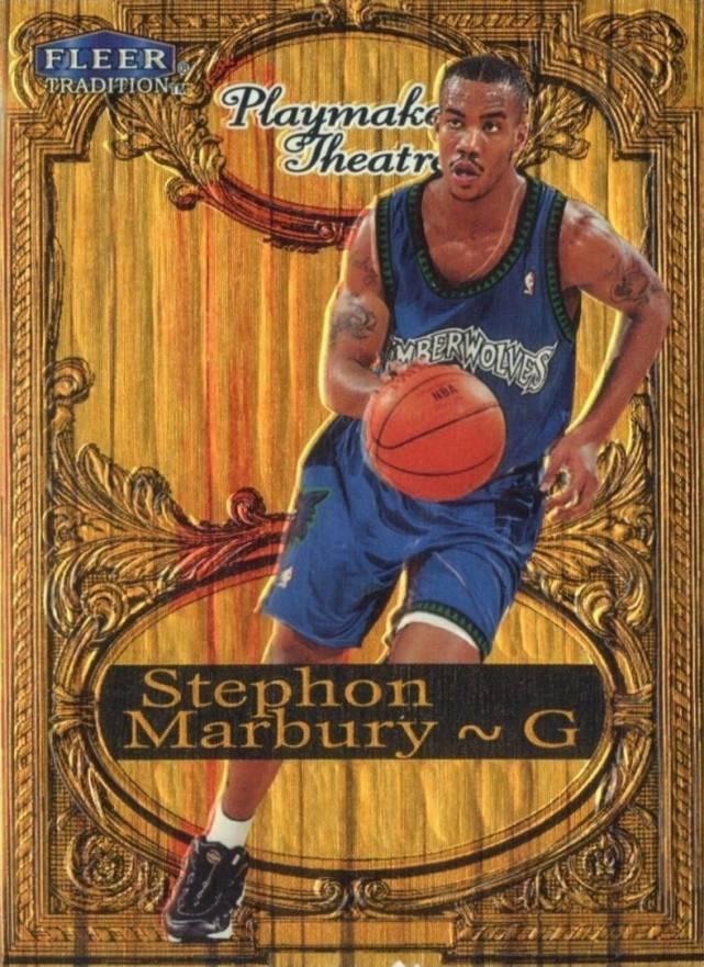 1998 Fleer Tradition Playmaker Theater Stephon Marbury #11 Basketball Card