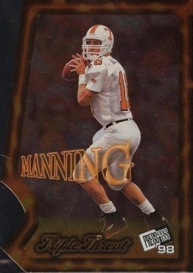 1998 Press Pass Triple Threat Peyton Manning #TT3 Football Card