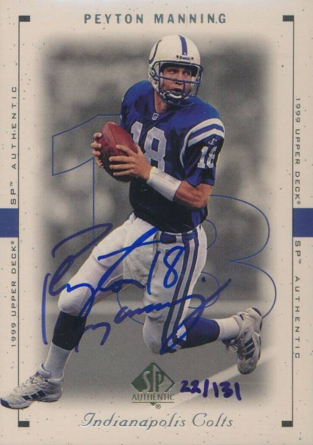 2000 SP Authentic Buyback Autograph Peyton Manning #76 Football Card