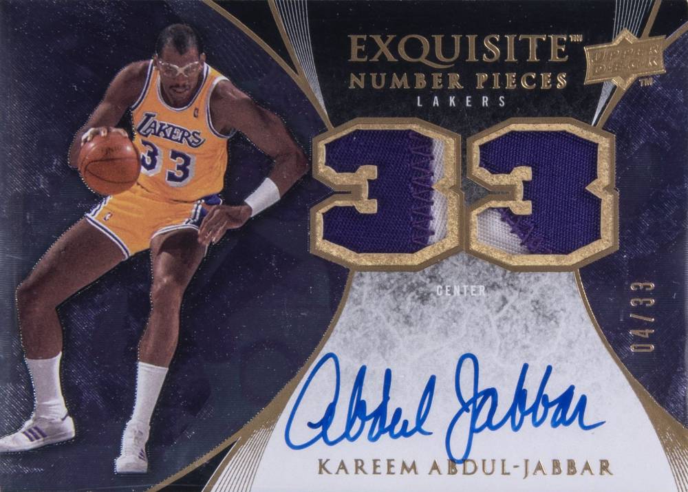2007 Upper Deck Exquisite Collection Number Pieces Kareem Abdul-Jabbar #EN-KA Basketball Card