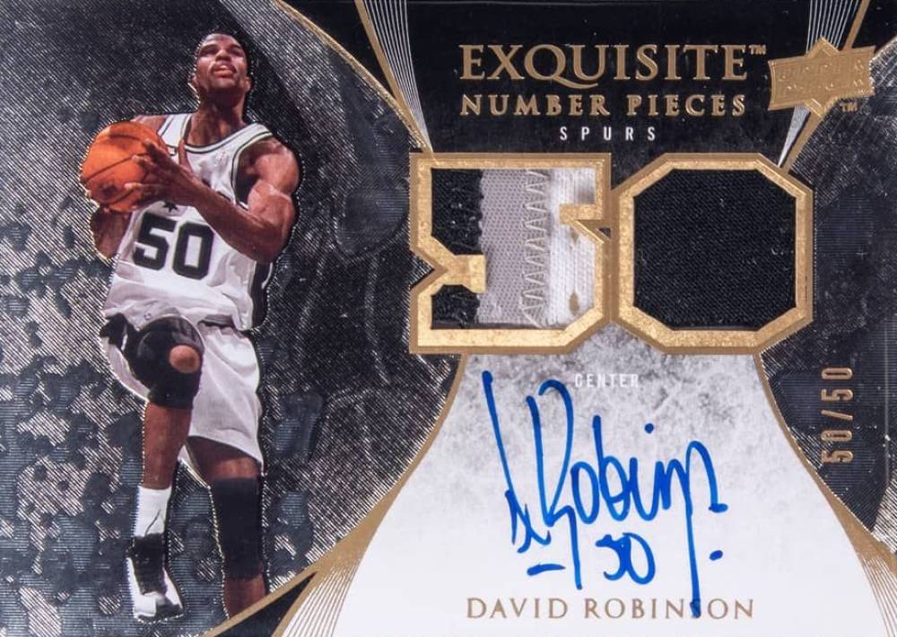 2007 Upper Deck Exquisite Collection Number Pieces David Robinson #EN-DR Basketball Card