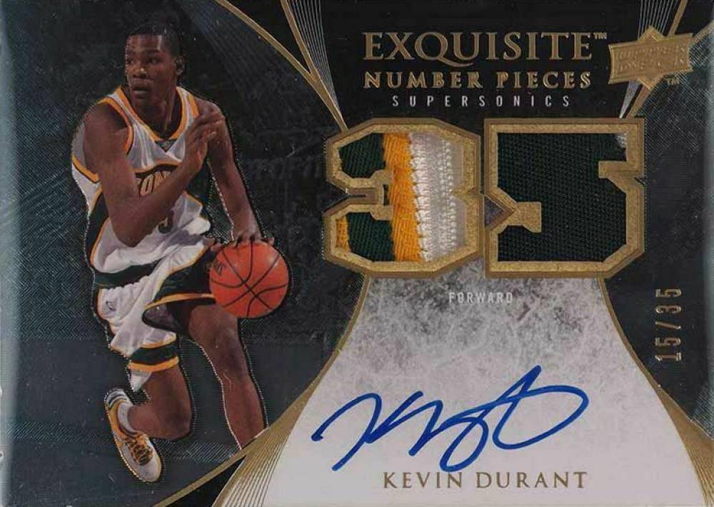 2007 Upper Deck Exquisite Collection Number Pieces Kevin Durant #EN-KD Basketball Card
