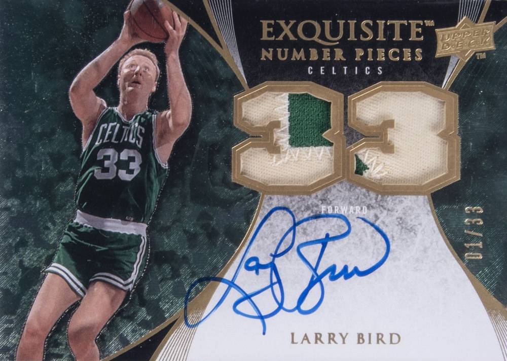2007 Upper Deck Exquisite Collection Number Pieces Larry Bird #EN-LB Basketball Card