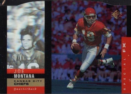 1995 SP Holoview Die-Cut Joe Montana #1 Football Card