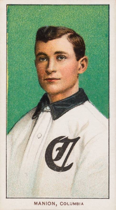 1909 White Borders Piedmont 350  Manion, Columbia #300 Baseball Card