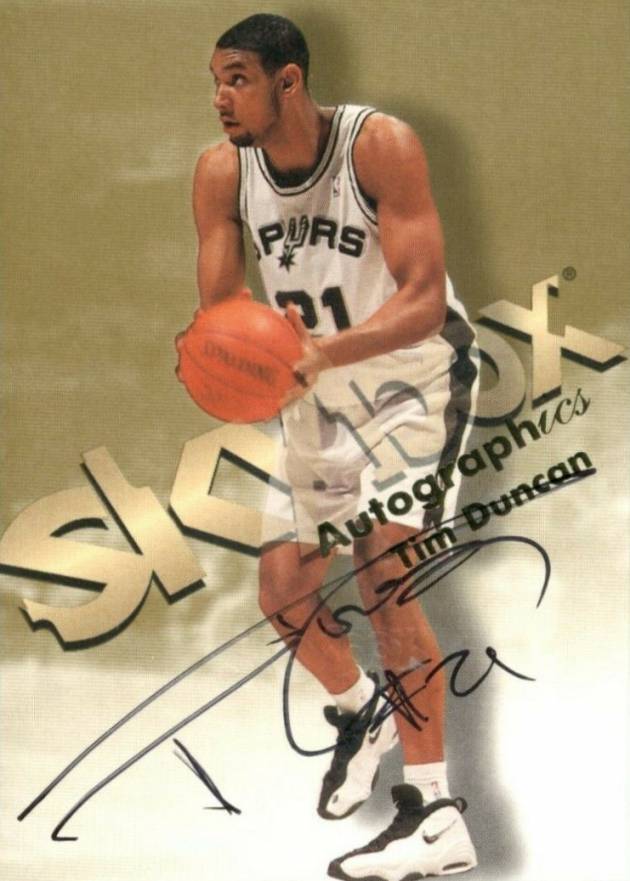 1998 Skybox Premium Autographics Tim Duncan # Basketball Card