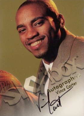 1998 Skybox Premium Autographics Vince Carter # Basketball Card