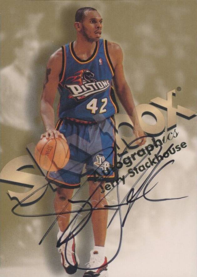 1998 Skybox Premium Autographics Jerry Stackhouse # Basketball Card