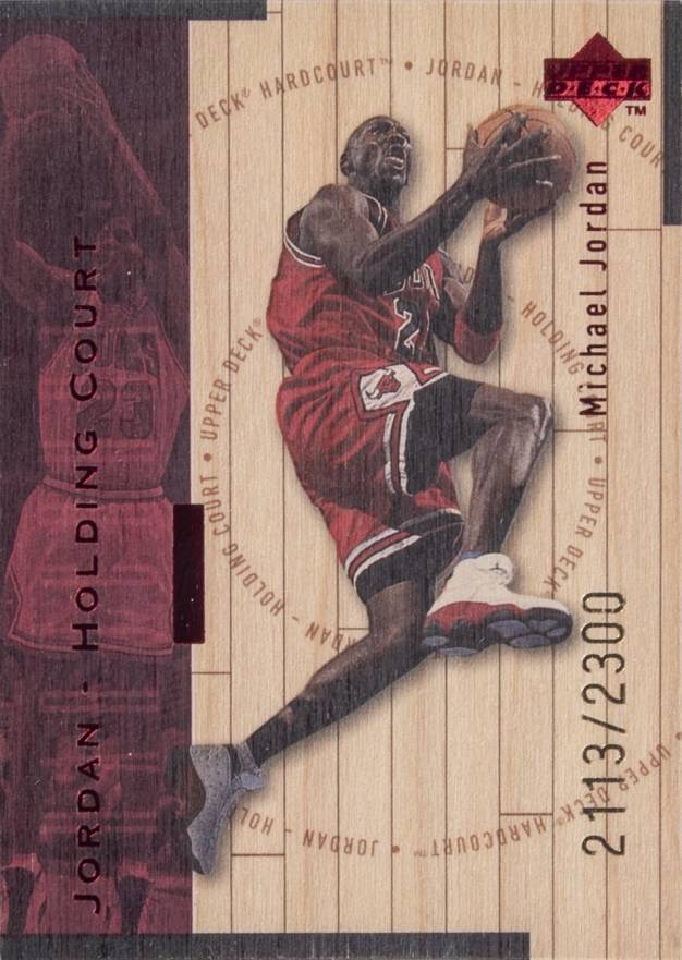 1998 Upper Deck Hardcourt Jordan Holding Court Michael Jordan #J30 Basketball Card