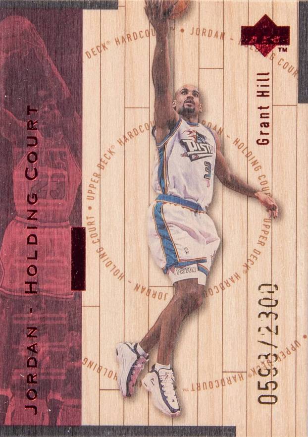 1998 Upper Deck Hardcourt Jordan Holding Court Grant Hill/Michael Jordan #J8 Basketball Card
