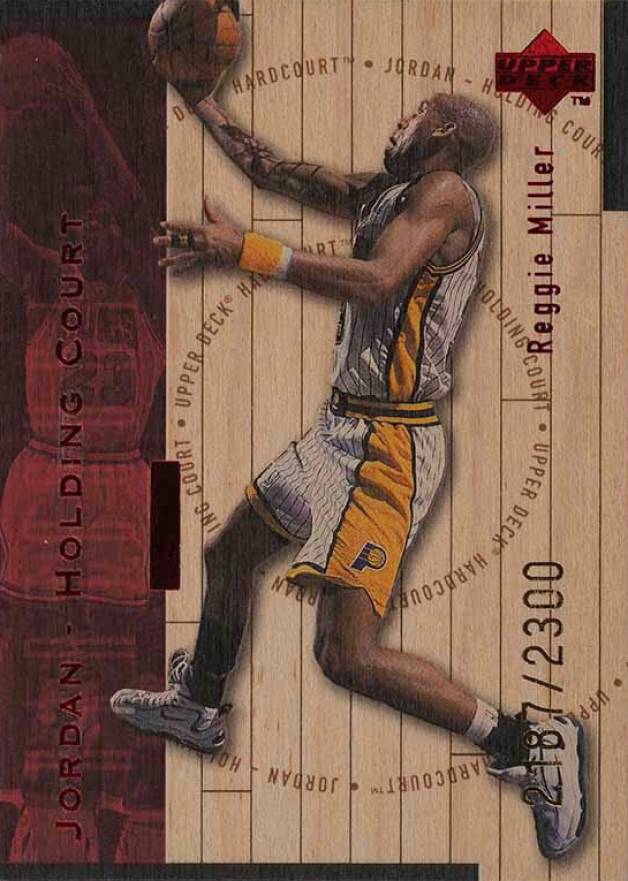 1998 Upper Deck Hardcourt Jordan Holding Court Michael Jordan/Reggie Miller #J11 Basketball Card