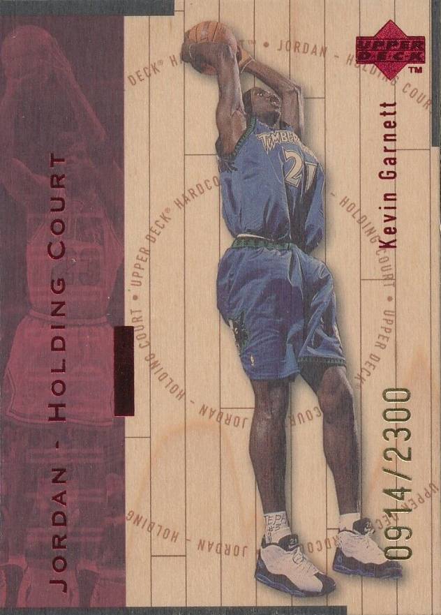 1998 Upper Deck Hardcourt Jordan Holding Court Kevin Garnett/Michael Jordan #J16 Basketball Card